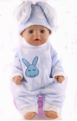 Rabbit Sleeper with Hat-Blue