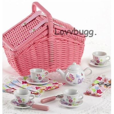Tea Set with Basket