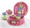 Tea Set Pink Basket