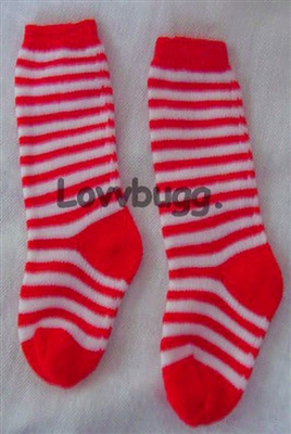 Red Stripe Socks for St Lucia Kirsten or Soccer