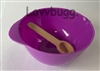 Purple Mixing Baking Bowl with Spoon for American Girl 18 inch Doll House Accessory
