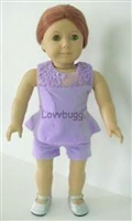 Lavender Romper for American Girl 18 inch or Baby Doll Clothes