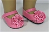 Pink Rosey Tosey Mary Janes Doll Shoes for American Girl 18 inch or Bitty Baby Born Doll Clothes