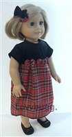 Christmas Plaid Dress with Bow