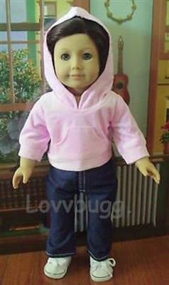 Jeans with Pink Hoodie Set