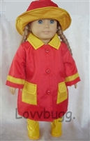 Red & Yellow Raincoat with Hat