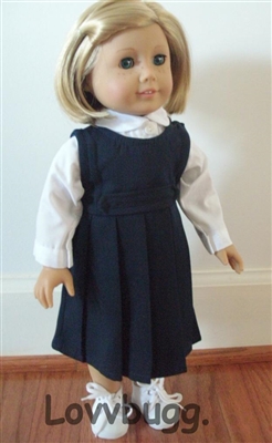 Navy Blue School Uniform Jumper with White Blouse