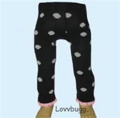 Black with White Dots Leggings