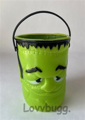 Frankenstein Treat Pail Bucket for American Girl 18 inch Doll Halloween Costume Accessory