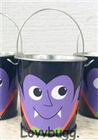 Metal Dracula Bucket Vampire Treat Pail for American Girl 18 inch or Wellie Wishers Doll 14 Doll Costume Accessory
