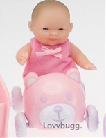 5 inch Mini Baby with Car Accessory Bitty Sister for American Girl 18 inch Doll