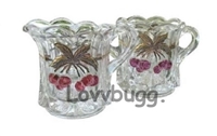 Samantha's Original Lemonade Set  Sugar and Creamer--American Handmade Reproduction Depression Glass