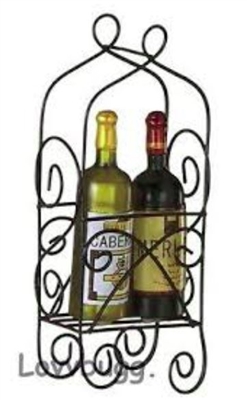 Mini Wine Bottles Standing in Rack