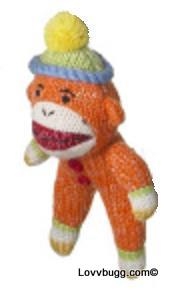 Orange Sock Monkey Mini