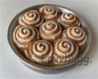 Lovvbugg Cinnamon Rolls Round Pan for American Girl 18 inch Doll Food Accessory