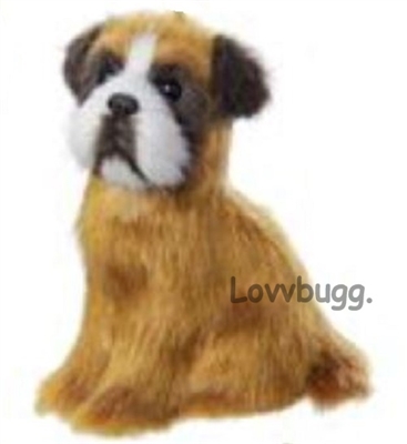 Boxer Dog Mini for American Girl 18 inch or Wellie Wishers Doll Pet Accessory