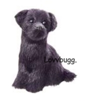 Black Lab Labrador Retriever Puppy Dog Mini for American Girl 18 inch Doll Pet Accessory