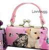 Mini Pink Golden Puppy and Kitten Purse