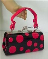 Mini Red Spots on Black Purse