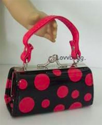 Mini Red Spots on Black Purse