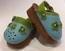 Blue and Green Flower Clogs