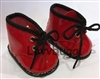 Red Patent Docs Rain Boots