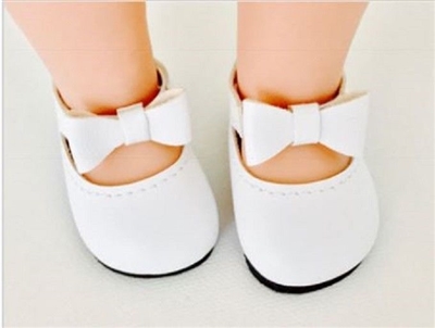 White Mary Janes with Bow