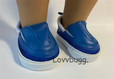 Blue Slip-On Sneakers