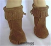 Real Leather Moccasins Boots for American Girl or Boy 18 inch Doll Shoes Native Costumes Indian