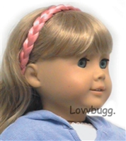 Pink Braid Headband for American Girl 18 inch Doll Hair Accessory