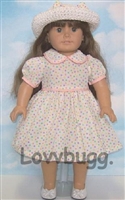 Pastel Dots Dress with Hat for American Girl 18 inch Doll Clothes