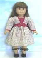 Mauve Calico Dress for American Girl 18 inch Doll Clothes