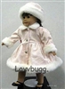 Pink Corduroy Coat and Hat  for American Girl 18 inch or Bitty Baby Born Doll Clothes