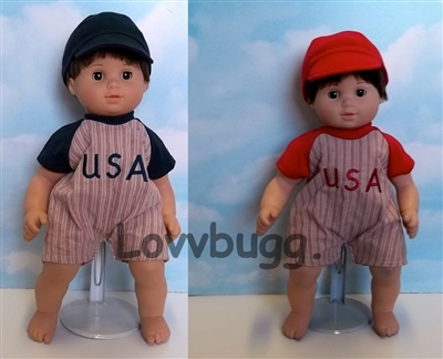 Both Baby Twins Baseball Uniforms