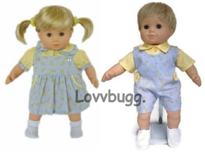 Both Twins Giraffe Set for Bitty Baby Twins or Baby Born Doll Clothes