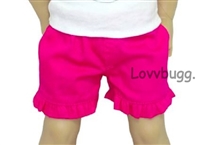 Hot Pink Ruffle Shorts for American Girl 18 inch Doll Clothes