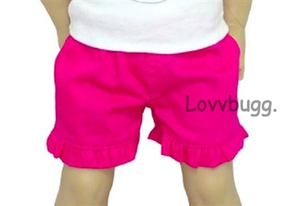 Hot Pink Ruffle Shorts