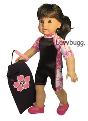 Surfing Wet Suit 18 inch American Girl or Boy and Bitty Baby Born Doll Clothes