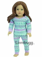 Aqua Fair Isle Pajamas