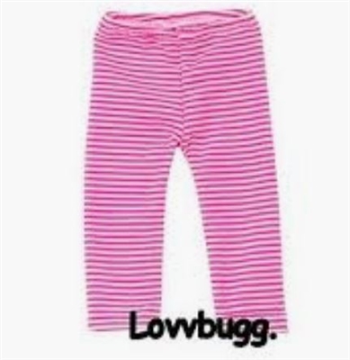 Hot Pink Stripes Leggings