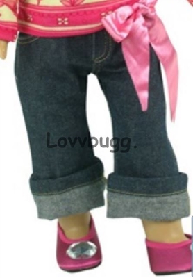 Jeans with Satin Sash