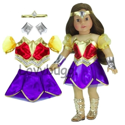 Wonder Woman Costume for 18 inch American Girl Doll Clothes