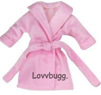 Pink Robe Bathrobe Set for American Girl 18 inch or Bitty Baby Born Doll Clothes