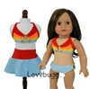 Rainbow Bikini and Skirt Set