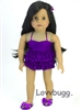 Purple Ruffles Tankini Swimsuit for American Girl 18 inch Doll Clothes