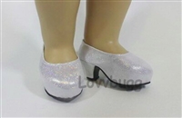 Sparkly Silver Heels