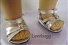 Silver Sandals for American Girl 18 inch or Baby Doll Shoes Accessory