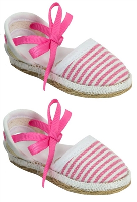 Pink Stripe Espadrilles