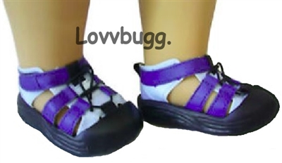 Blue Sports Hiking Sandals 18 inch American Girl Doll Shoes