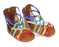 Rainbow Ribbon Sandals